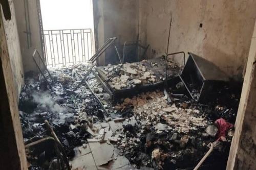 آتش سوزی ساختمان مسکونی در خیابان وحدت اسلامی